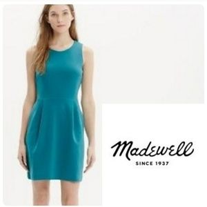 NWT Madewell Verse teal fit and flare dress sz Lg